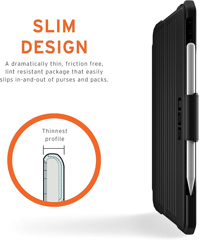 URBAN ARMOR GEAR UAG iPad Pro 12.9-inch (4th Gen, 2020) Case Metropolis [Black] Folio Slim Heavy-Duty Tough Multi-Viewing Angles Stand Military Drop Tested Protective Cover