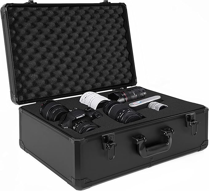 Protective Hard Case 22 X 14 X 8-Inch Shockproof Water-resistant with Customized DIY Foam Insert fit for Camera, Laptops, etc