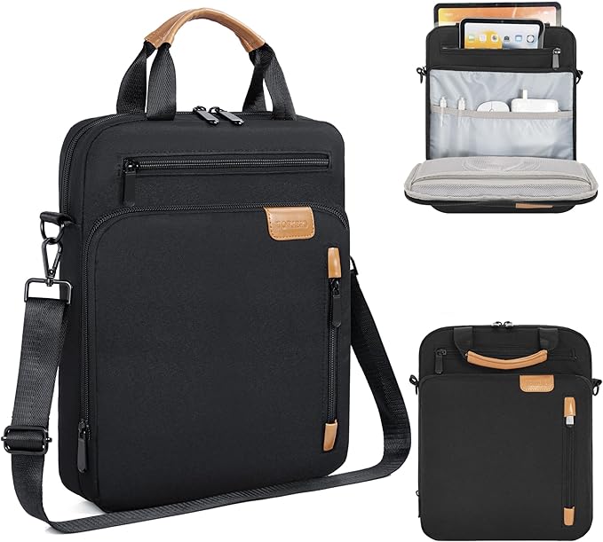 12.9 Inch Tablet Sleeve Bag, Padded Carrying Case for 13" iPad Air M4 M3 M2 2026-2024, iPad Pro M5 M4 M2 M1, Samsung Galaxy Tab S9 FE+/S9+/S8+/S7 FE/S7+ 12.4" 2022/2023, Surface Laptop Go 12.4"