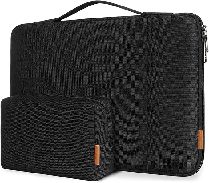 DOMISO Laptop Case Laptop Sleeve Cover Compatible with 15 inch MacBook Air M4/A3241 2025, M3/A3114,M2/A2941,15 inch MacBook Pro A1990 A1707,Compatible with Dell XPS 15 Plus with Small Case,Black