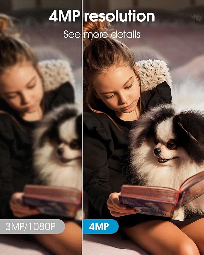 ARCCTV Cameras for Home Security, Pet Camera with WiFi 6&5GHz/2.4GHz, Motion Tracking Never Miss a Moment, 2-Way Audio, Night Vision, Compatible with Alexa Upgrades Your Idoor Security