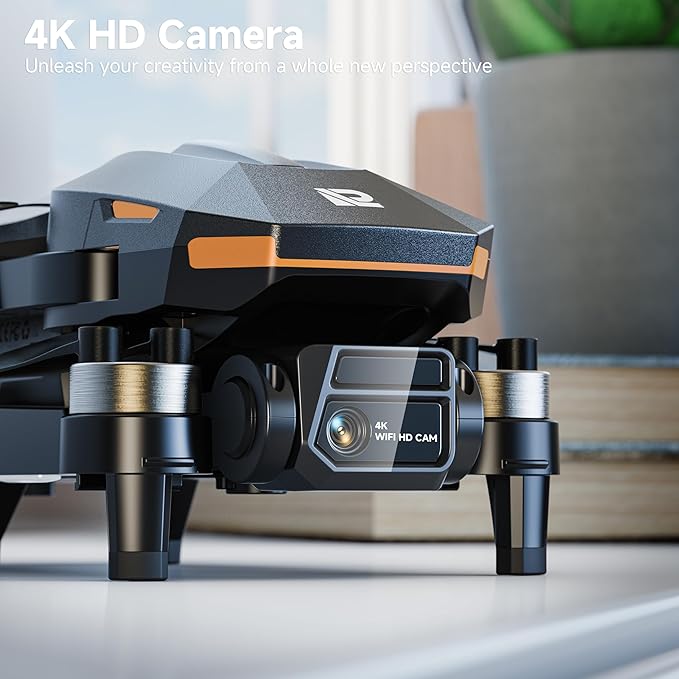 PLEGBLE Drones with Camera for Adults 4K, FPV Beginner Drone with One Key Take Off/Landing, Emergency Stop, Brushless Motor, 2 Batteries 30 Mins Flight Time, Under 249g, Toys Gifts for Teen Boys Kids