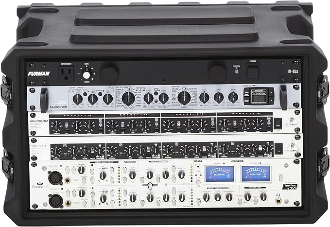 Gator Cases Pro Series Rotationally Molded 6U Rack Case with Shallow 13" Depth; Made in USA (G-PRO-6U-13)