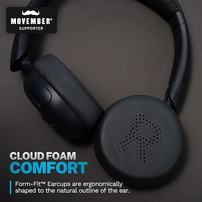 JLab, Go Lux ANC, On Ear Headphones, Active Noise Cancelling, Bluetooth, Multipoint Connection, Graphite