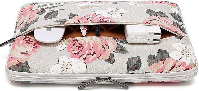 Canvaslife Pink Rose Patten Laptop Sleeve 14 inch 14.0 inch Laptop case Bag