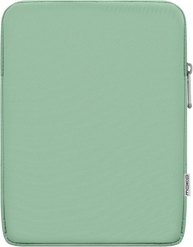 MoKo 13 Inch Tablet Sleeve Fits New 13inch iPad Air M4 2026, iPad Pro M5/M4/Air M3/M2 13", iPadPro 12.9", Galaxy Tab S8+/S9+ 12.4", Polyester Bag Fit with Apple Pencil or Smart Keyboard, Bodhi Green