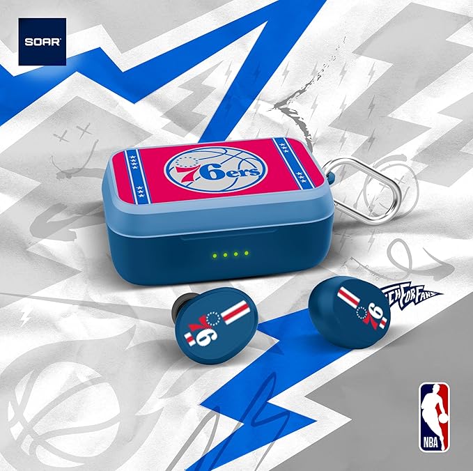SOAR NBA Wireless Sport Earbuds: Comfortable Fit & Convenient Charging