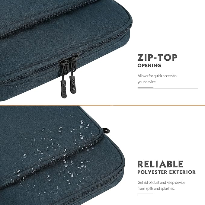 MoKo Laptop Sleeve Bag for 13.3-14 Inch, Notebook Carrying Case with Pocket Fits New MacBook Pro M3/M2 14" /13" M2/M1 Pro/M1 Max 14.2 2023-2021/Air 13.6" M2 2022, Surface Pro 9/8 13", Indigo