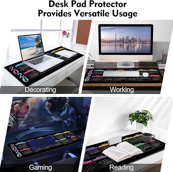 Galdas Gaming Mouse Pad XXL XL Large Long Extended Big Mousepad Non-Slip Rubber Keyboard Mouse Pad with Stitched Edges for Laptop Home Office (2026, 35.4 * 15.7)