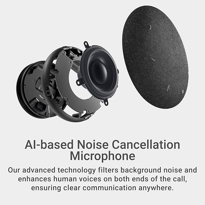 Dell Pro Plus Wireless Speakerphone - SL525 - USB-C, Zoom/Microsoft Teams Certified, Wired/Wireless, Bluetooth 5.3, Omni-Directional, AI-Based Noise Cancellation