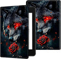 for 6.8" Kindle Paperwhite (11th Generation 2021) and Kindle Paperwhite Signature Edition Case, Slim Kickstand Stand Leather Smart Cover with Auto Wake/Sleep, Green Sky Cat