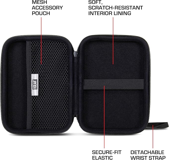 USA Gear 7 Inch Hard Case for Mini Laptops Fits GPD Win Mini (2025), One Netbook One Mix 1S Yoga, Small Notebook UMPC Computer & More - Storage Travel Case with Water Resistant Exterior (Galaxy)