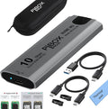 NVME M2 Enclosure, PiBOX India NVMe SSD Enclosure - USB 3.2 10Gbps, Tool-Free M.2 NVMe Case, PCI-E NVMe Reader, USB-C, Supports M & B&M Keys, 2230/2242/2260/2280 SSDs, REALTEK RTL9210 Chipset