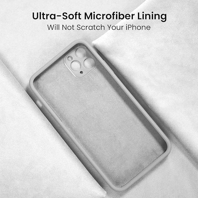 FireNova Designed for iPhone 13 Pro Max Case, Silicone [Camera Protection] Phone Case, Soft Anti-Scratch Microfiber Lining Inside, 6.7 inch, White