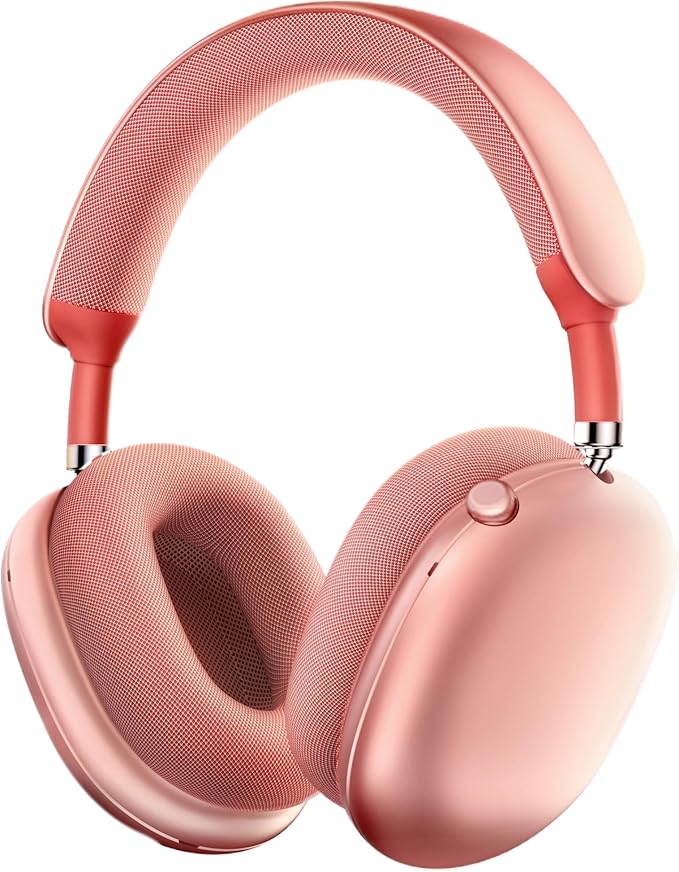 Picun F8 Pro Hybrid Active Noise Cancelling Headphones, Wireless Over-Ear Bluetooth Headphones with Multiple Modes, 140H Playtime, Customizable Sound, Head Tracking, Travel, Office (Pink)