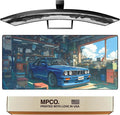 MPCO. Original Large Gaming Desk Mat – 36" x 17" Duraglyde Manga Motors Benjis-BMW Full Desk Mouse Pad for Smooth Precision – Non-Slip, Washable Extra-Large PC Mouse Pad for Gaming Sessions