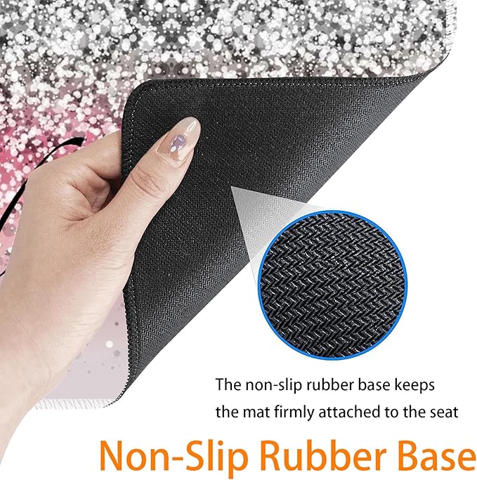 Durable Desk Mat + Wrist Rest Pad + Coasters Set, Large Gaming Office Mouse Pad 31.5 "x 11.8", Extended Non-Slip Rubber Keyboard Pad, Laptop & Home, Pink Flash Bible Pattern