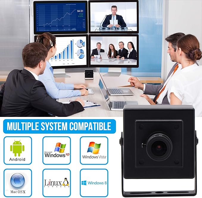 ELP 4K Mini USB Camera with 3.6mm Lens and 3840x2160 HD Resolution for MAC/Windows/Linux/Raspberry Pi