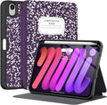 Supveco Case for iPad mini 7 (A17 Pro) 2024/iPad Mini 6 2021 8.3 Inch with Pencil Holder-[Auto Wake/Sleep],Slim Protective Case with Soft TPU Back Cover for iPad mini 7th/6th Generation(Violet)