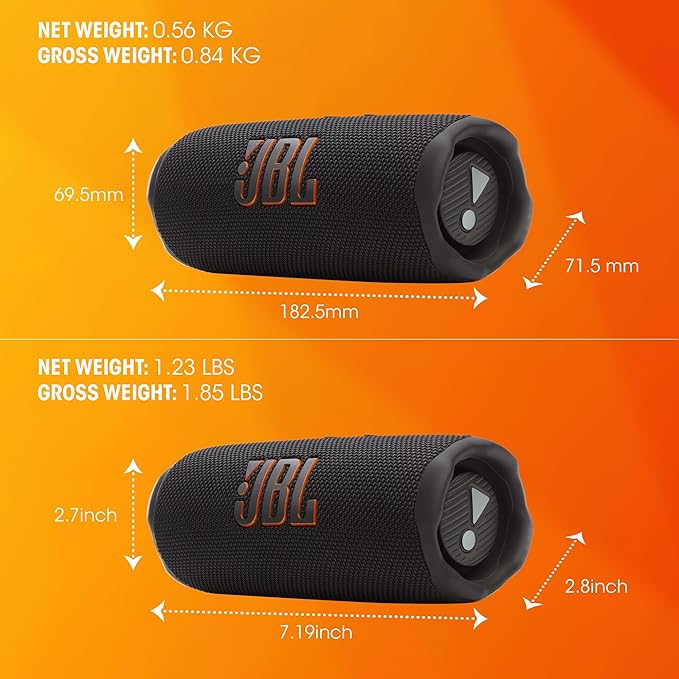 JBL Flip 7 - Portable Waterproof and Drop-Proof Speaker, Bold JBL Pro Sound with AI Sound Boost, 16Hrs of Playtime, and PushLock System with Interchangeable Accessories (Pink)