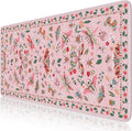 iCasso Pink Desk Pad Mat, XXL Large Mouse Pad, Desk Matt for Desktop, Anti-Slip Big Mousepad with Stitched Edges, Mouse Mat for Computer(Pink)