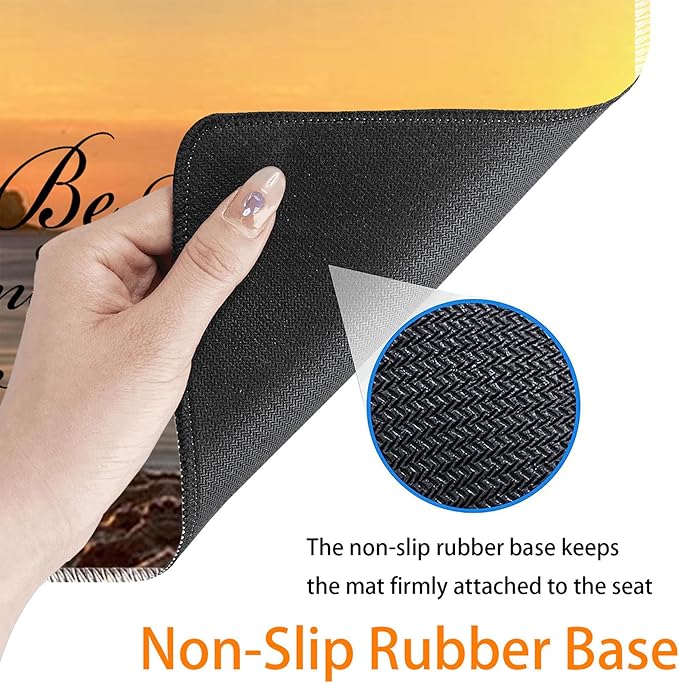 Durable Desk Mat + Wrist Rest Pad + Coasters Set, Large Gaming Office Mouse Pad 31.5 "x 11.8", Extended Non-Slip Rubber Keyboard Pad, Laptop & Home, Sunset Beach