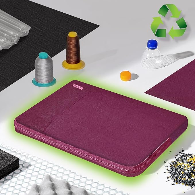 Hseok Laptop Sleeve 15.6 16 inch Case Compatible with MacBook Neo 16, MacBook Pro 16" M5/M4/M3/M2/M1, MacBook Air Pro 15", XPS 16, Most 15" 15.6" 16" Notebooks,Wine