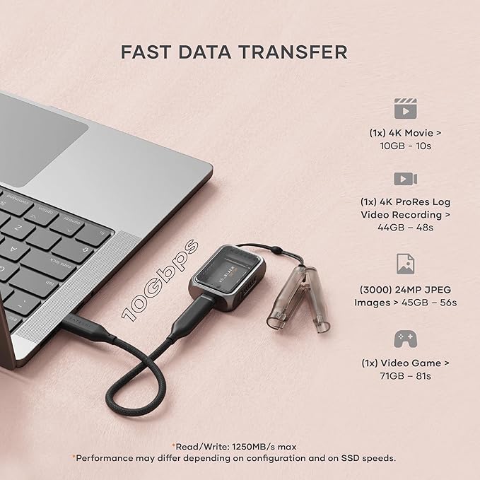 Satechi M.2 NVMe Mini SSD Enclosure with 10Gbps Transfer Speed, Up to 2TB SSD Storage, Active Auto Cooling, Compact and Portable USB C Case, Supports NVMe 2230 SSDs (SSD Not Included)