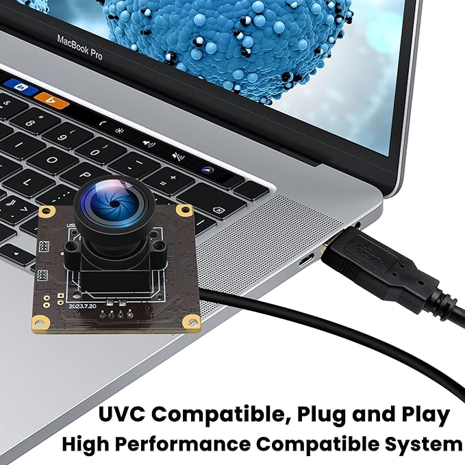 120fps USB Camera Module - 4K High Speed Golf Swing USB Camera with No Distortion 110 Degree Wide Angle Lens for Windows Mac OS Jetson Nano