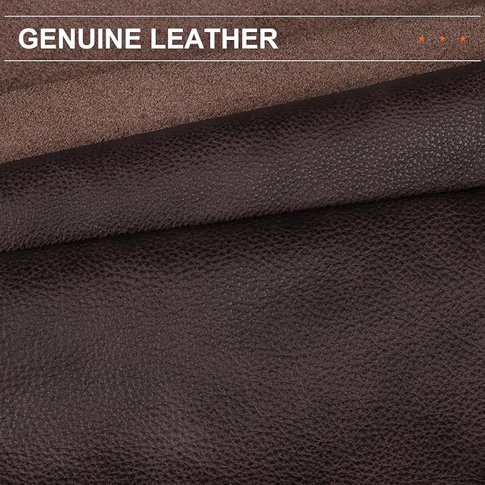 Gexmil Genuine Leather Case for iPad mini 7 (A17 Pro) 2024,iPad mini 6 Generation 8.3 Inch Case 2021, Anti Fingerprint/Slip,Cowhide Folio Cover Auto Sleep/Wake with Adjustable Stand,Sand Dark Brown