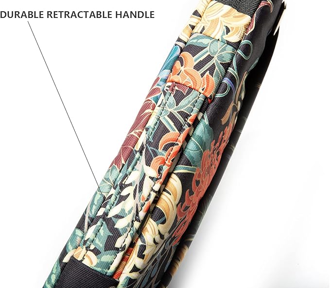 Kinmac 360° Protective Laptop Sleeve Case Bag Cover with Handle for MacBook Air 15 inch,15 inch-15.6 inch HP,Lenovo,Dell,ASUS,Acer Notebook Computer (Royal Chrysanthemum)