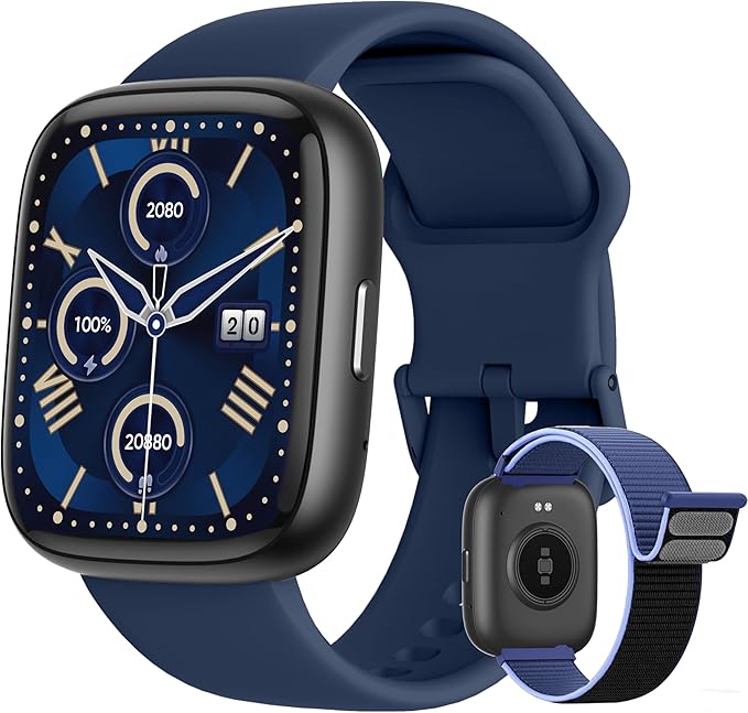 Smart Watch for Women Men, 2026 Upgrade Smartwatch [2 Bands, 44mm case], 1.83" Fitness Tracker Watch Alexa Built-in, Make/Answer Call, HR Sleep Stress Monitor, IP68 Waterproof Step Counter Watch