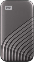 Western Digital 2TB My Passport SSD Portable External Solid State Drive, Gray, Sturdy and Blazing Fast, Password Protection with Hardware Encryption - WDBAGF0020BGY-WESN