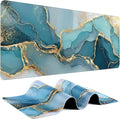 Gaming Mouse Pad - (31.5"×11.8") Marble Large Mouse Pads for Desk - Desk Mat for Keyboard and Mouse with Non-Slip Base, Desks Pad Matfor Game/Office & Home
