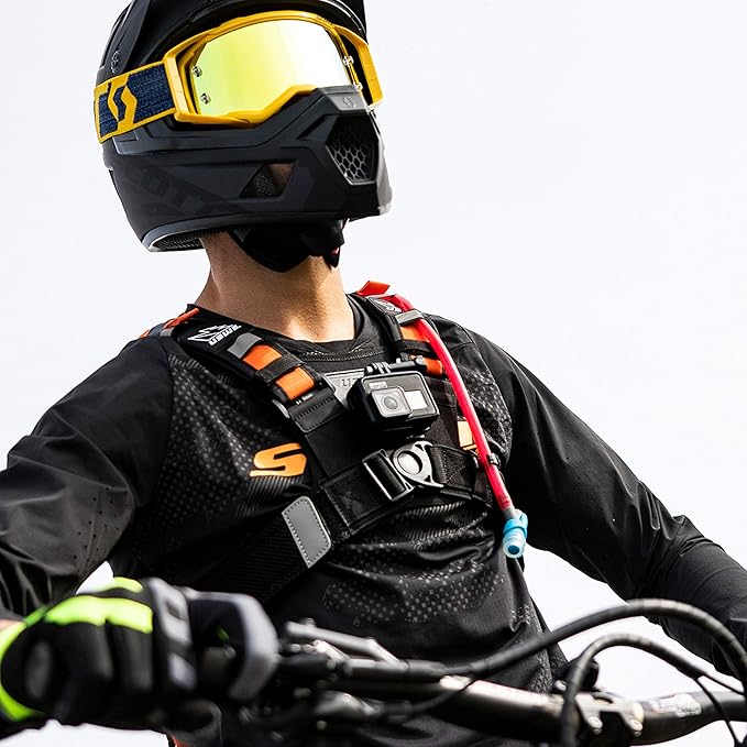 USWE Action Camera Harness - Compatible with All Bounce-Free Backpacks, Keeps GoPro Cameras Steady, Front Mounted on Chest Harness