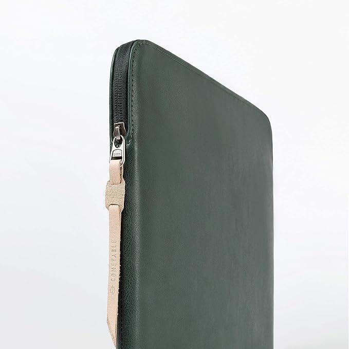 Comfyable Tablet Sleeve Compatible with iPad Air 13 inch M4 2026, iPad Pro 13" M5 with Magic Keyboard & Pencil Holder - PU Leather Bag Slim Protective Cover Case - Midnight Green
