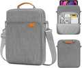 MoKo 9-11 Inch Tablet Sleeve Bag Handle Carrying Case with Shoulder Strap Fits iPad Pro/Air/A16 11 inch,iPad 10th 10.9,i-Pad 9/8/7th 10.2,iPadAir 5/4th 10.9,i-Pad 9.7,Tab S8/S9 11", Dark Gray