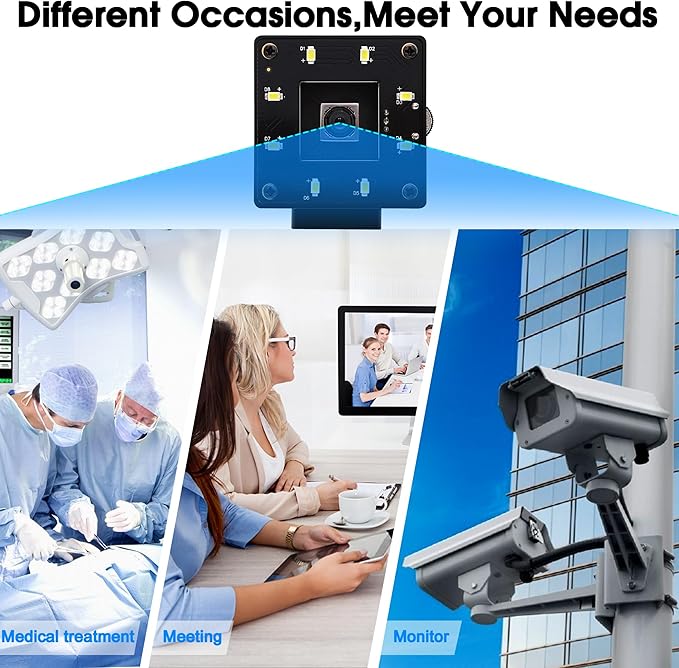 USB Camera 16MP Webcam Autofocus 68Degree Lens with Day and Night Vision Metal Case,4K PC Camera UVC Plug and Play for Industrial Machine Video Webcam on Computers,Jetson Nano,Raspberry Pi