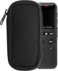 kwmobile Neoprene Voice Recorder Case Compatible with Universal Voice Recorder - Inside Size 4.5 x 1.8 inches (11.5 x 4.5 cm) - Black