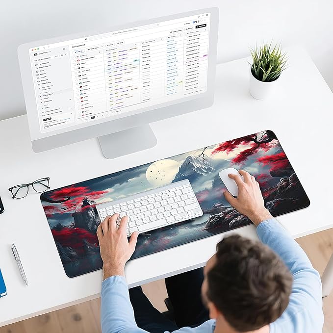 Gaming Mouse Pad - (31.5"×11.8") Japanese Anime Large Mouse Pads for Desk - Desk Mat for Keyboard and Mouse with Non-Slip Base, Desks Pad Matfor Game/Office & Home