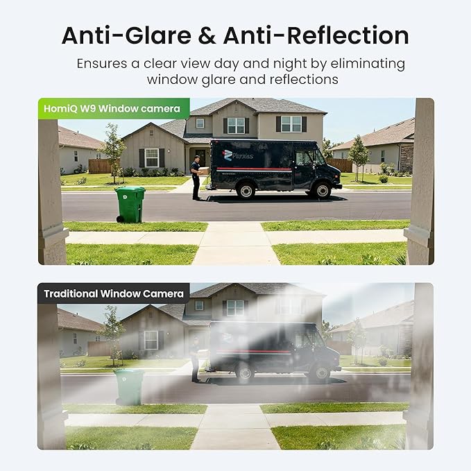 Window Security Camera 3MP 2K, Indoor WiFi Cameras 2.4GHz/5GHz with Colorvue AI Color Night Vision, Person Detection with Auto-Focus, 24/7 Recording Compatible with Alexa & Google Home