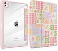 Case for iPad Pro 13 inch (M5) 2025 (M4) 2024 Release Slim Lightweight Cute Light Pink Cover with Clear Back TPU Edge Pencil Holder Trifold Stand, Cute Bunny
