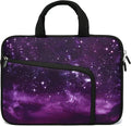 14 15 15.4 15.6 inch Laptop Handle Bag Computer Protect Case Holder Notebook Sleeve Neoprene Cover Soft Carrying Case with Extra Pockets for Dell Lenovo Toshiba HP Chromebook ASUS Acer(Purple Galaxy)