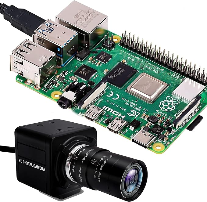 4K Ultra HD 5-50mm Zoom Manual Lens USB Web Camera, 2160P IMX317 Sensor, 10X Varifocus Close-up USB Webcam for Windows/Linux/Raspberry Pi