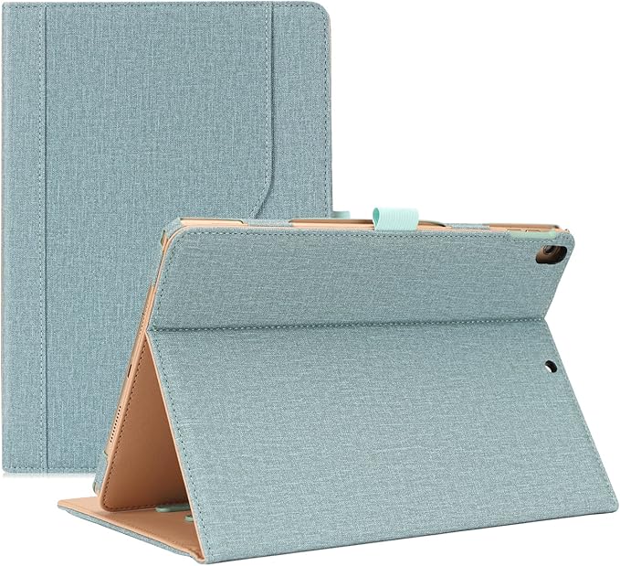 ProCase Case for iPad Air (3rd Gen) 10.5" 2019/iPad Pro 10.5" 2017, Vintage PU Leather Stand Folio Cover for iPad Air 3/iPad Pro 10.5-inch Multiple Viewing Angles with Pencil Holder -Teal