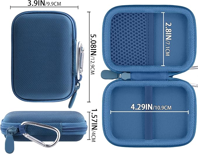 Hard Carrying Travel Case for PLAUD Note/Note Pro AI Voice Recorder,Compatible with Digital Recorder and Magnetic Protective Case(Dark Blue)