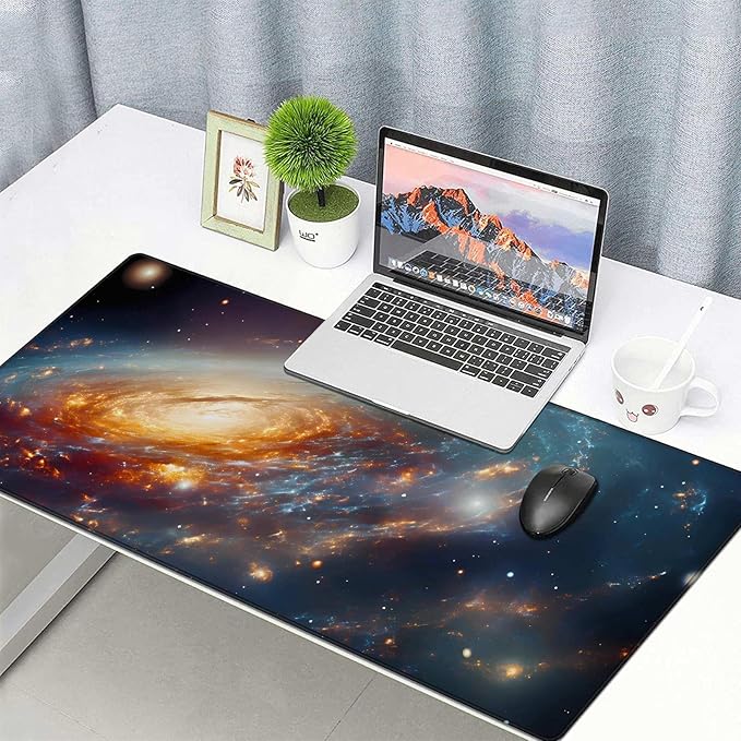 Extended Speed Gaming Mouse Pad Large Size 35.4 X 15.7 X 0.12inches Desk Mat Mousepad with Personalized Design Office Users - Constellation