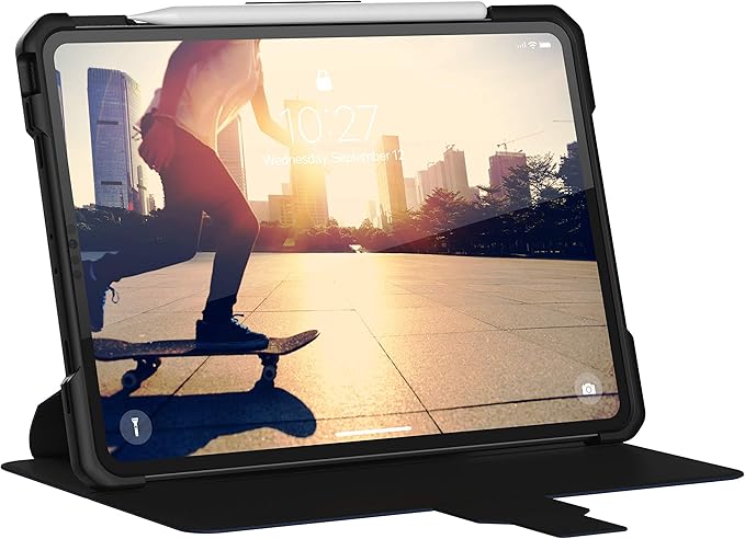 UAG Folio iPad Pro 11-inch (1st Gen, 2018) Case Metropolis [Cobalt] Feather-Light Rugged Military Drop Tested iPad Cover with Apple Pencil Holder