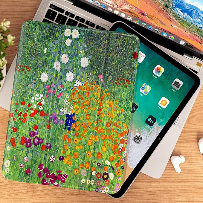 Vimorco for iPad Air 11 Inch Case M4 2026, for iPad Air 5th/4th Gen Cases 10.9-inch, Fit iPad Pro 11 Inch Case 4th/3rd/2nd/1st Generation,Pencil Holder/2 Viewing Stands/Typing Stand/Slim,Flower Garden