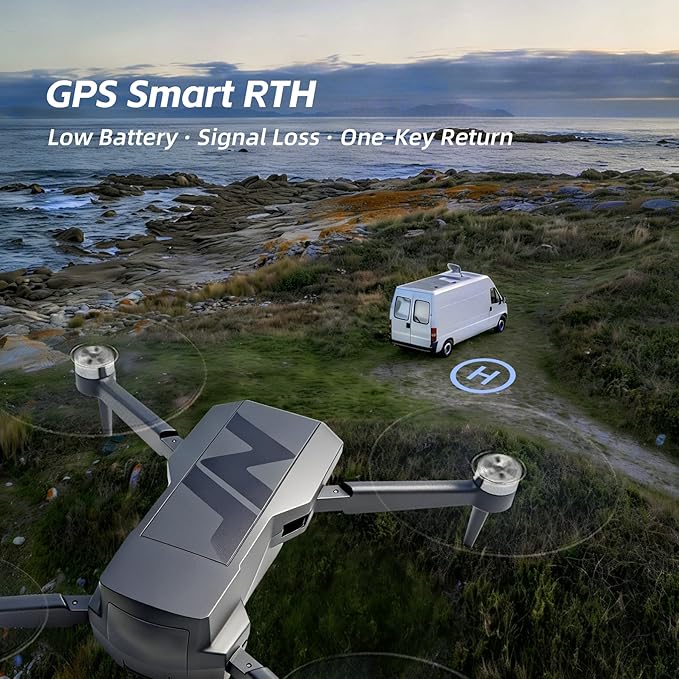 3-Axis Gimbal GPS Drone with 4K Camera, 90 Min Long Flight Time,3280 FT Long Control Range, Auto Return, Follow Me, Brushless Motor, 5G FPV RC Quadcopter for Beginners(Under 249g)